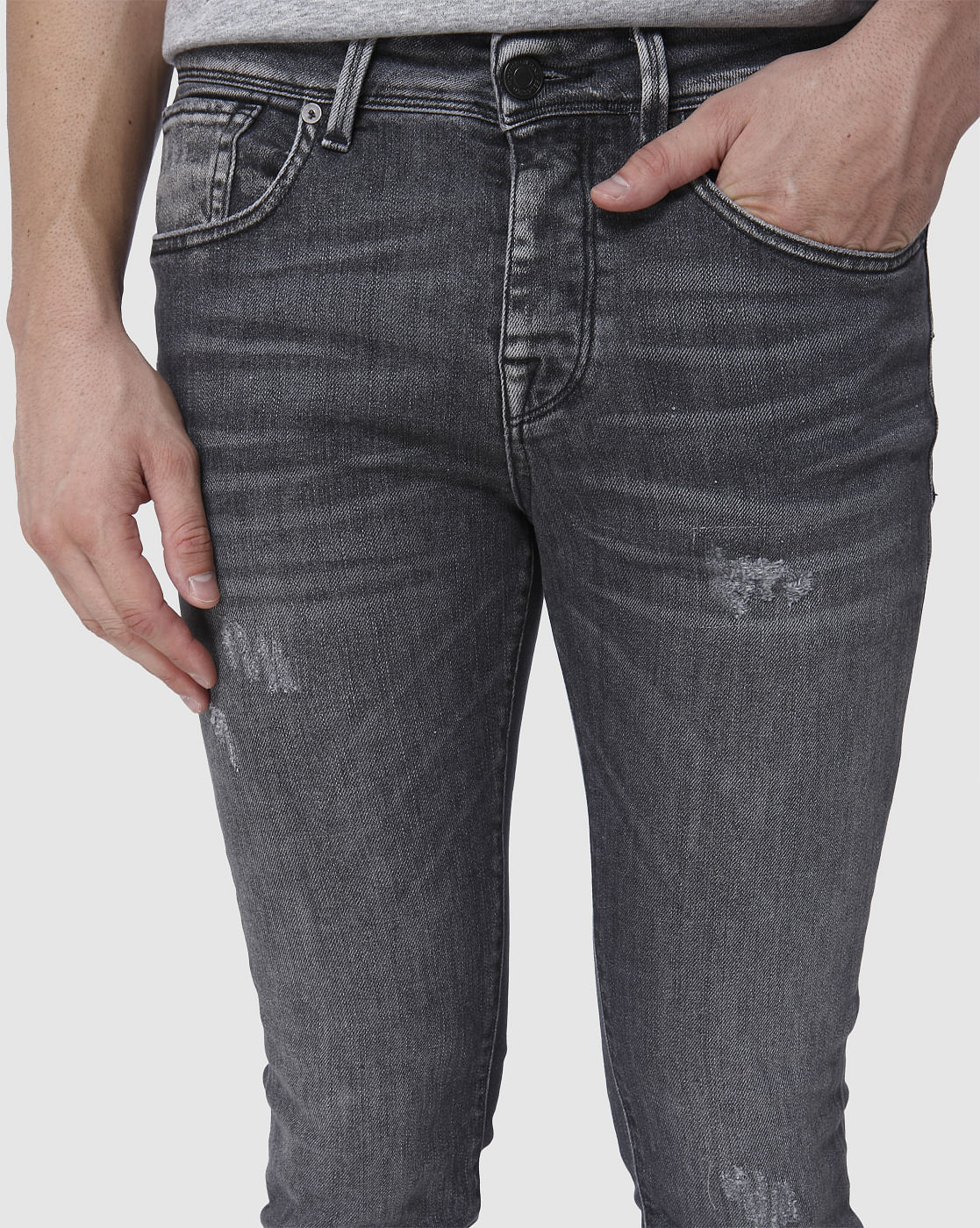 Grey Skinny Fit Jeans