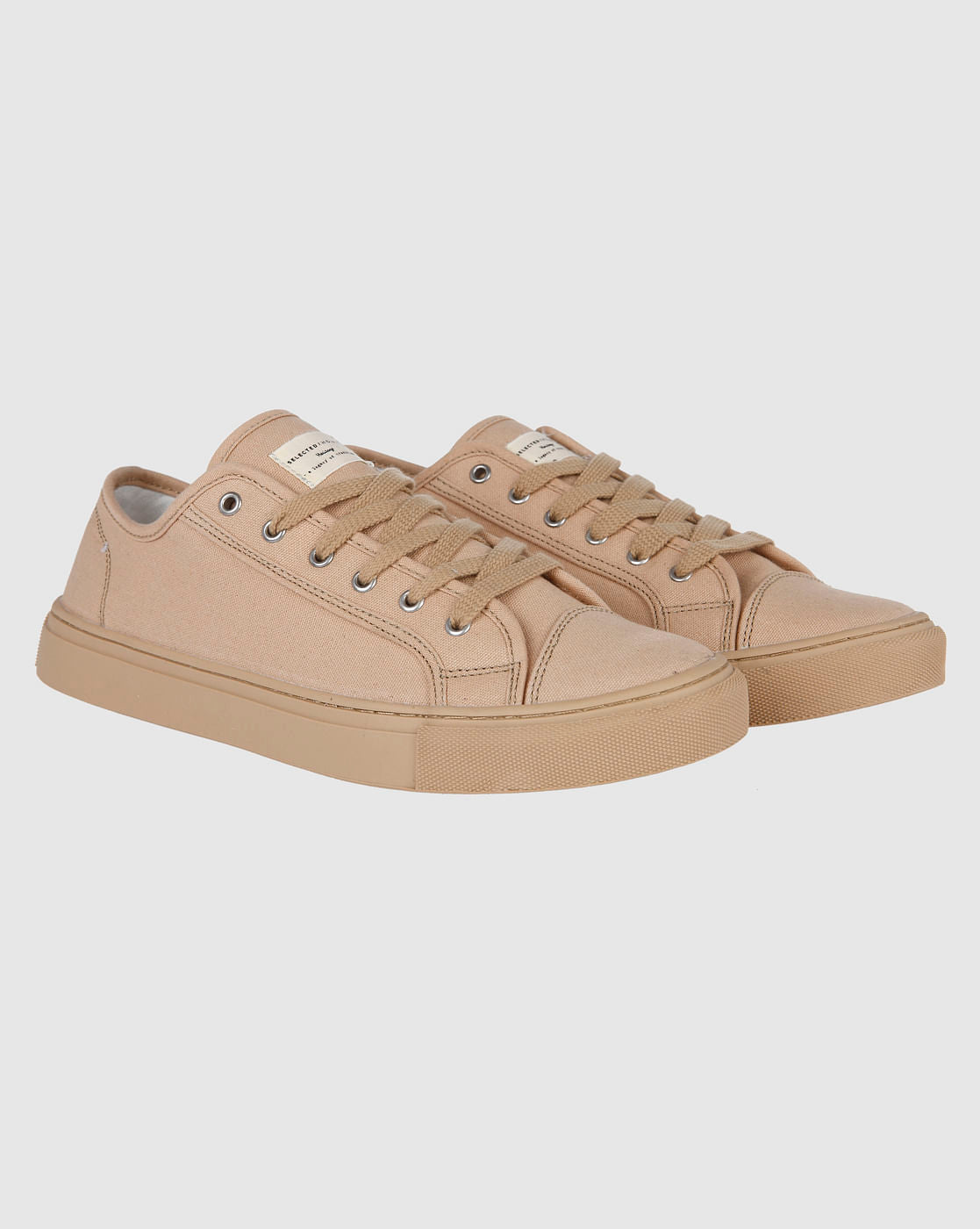 Beige Canvas Sneakers