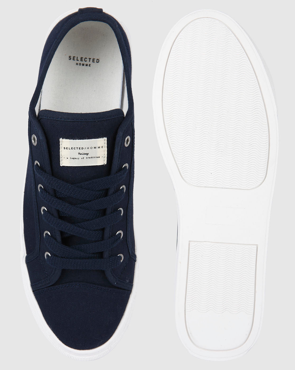 Navy Blue Canvas Sneakers