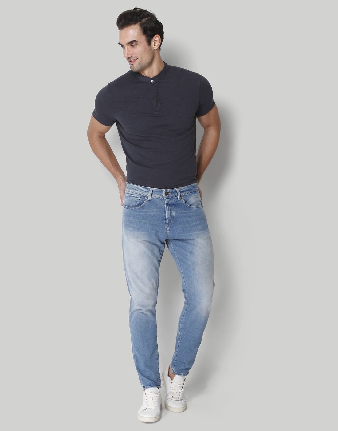 Blue Tapered Fit Jeans