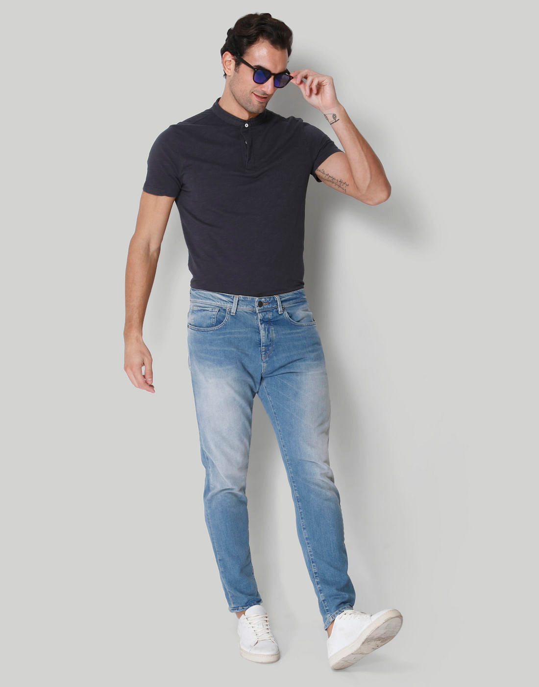 Blue Tapered Fit Jeans
