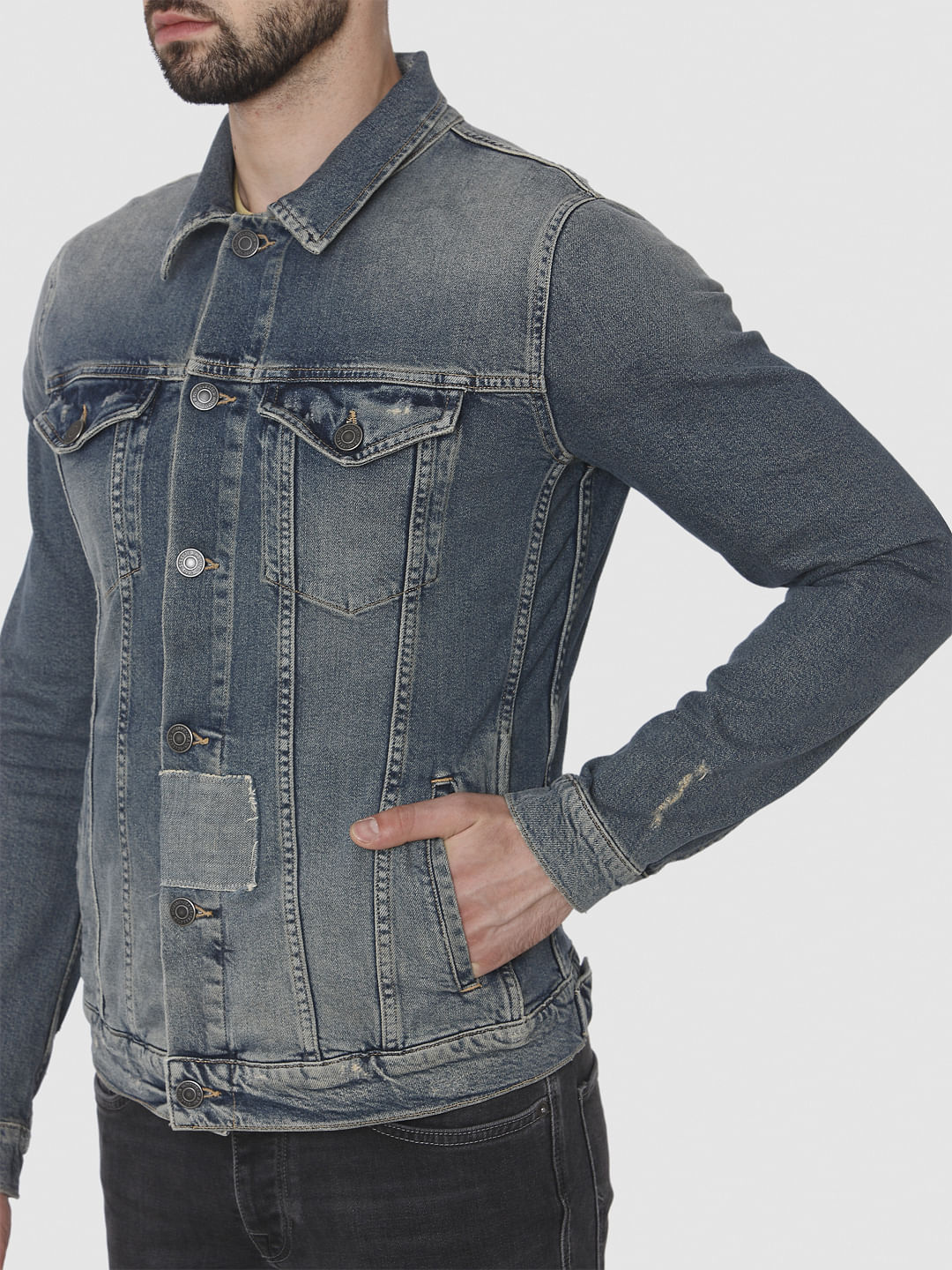 Blue Washed Denim Jacket