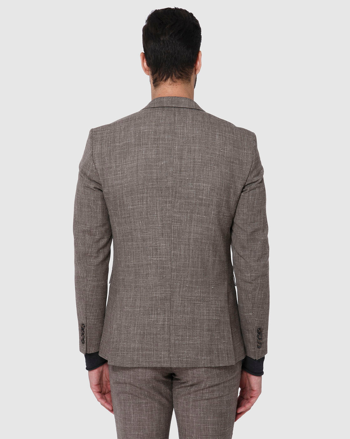 Brown Formal Slim Fit Blazer