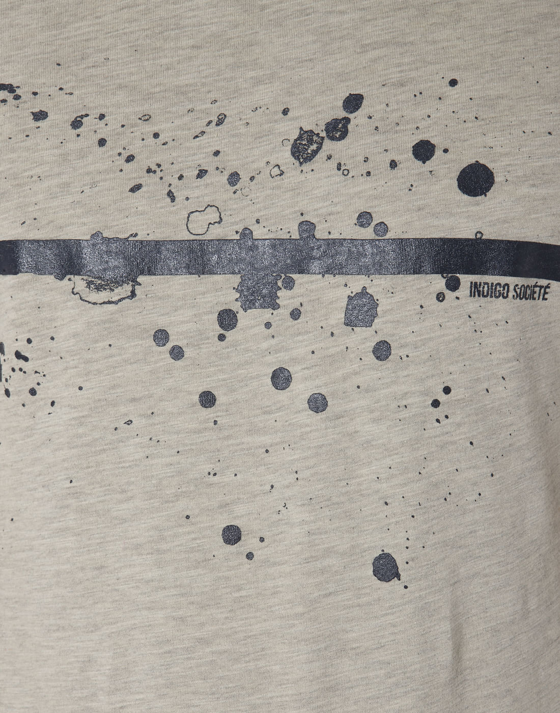 Beige Printed Crew Neck T-Shirt