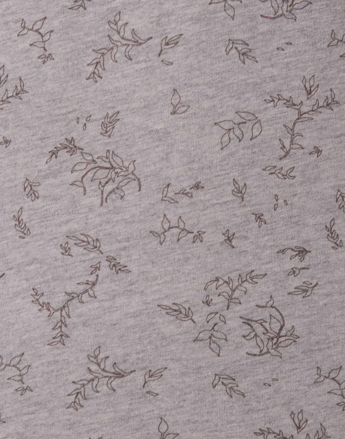 Brown Floral Print Crew Neck T-Shirt