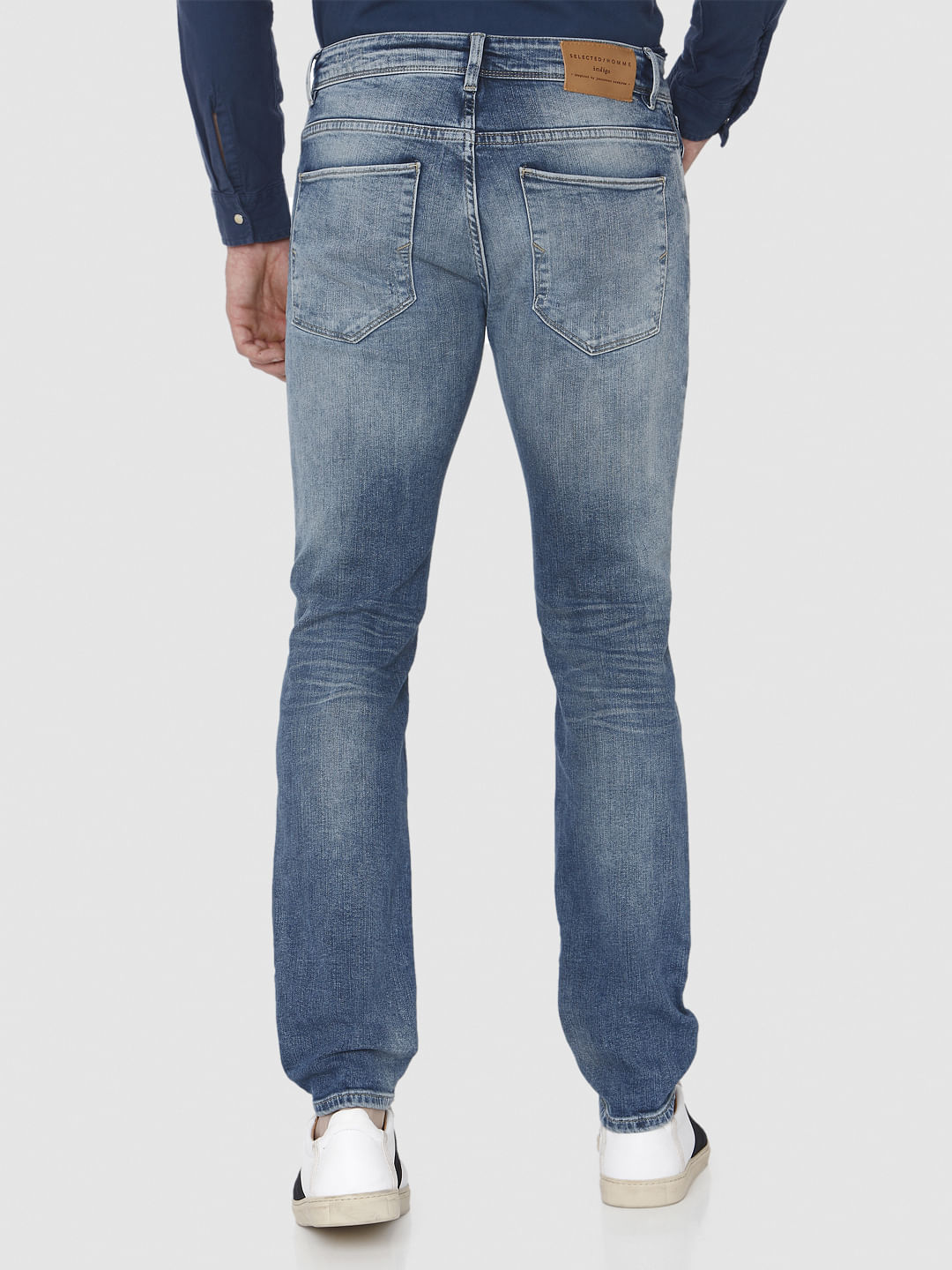 Blue Washed Leon Slim Fit Jeans