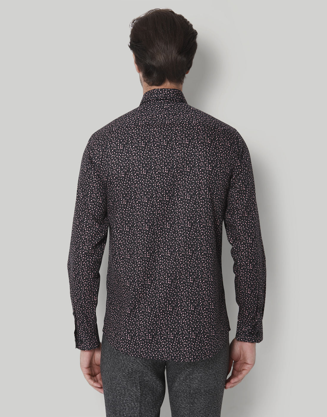 Black Printed Full Sleeves Shirt