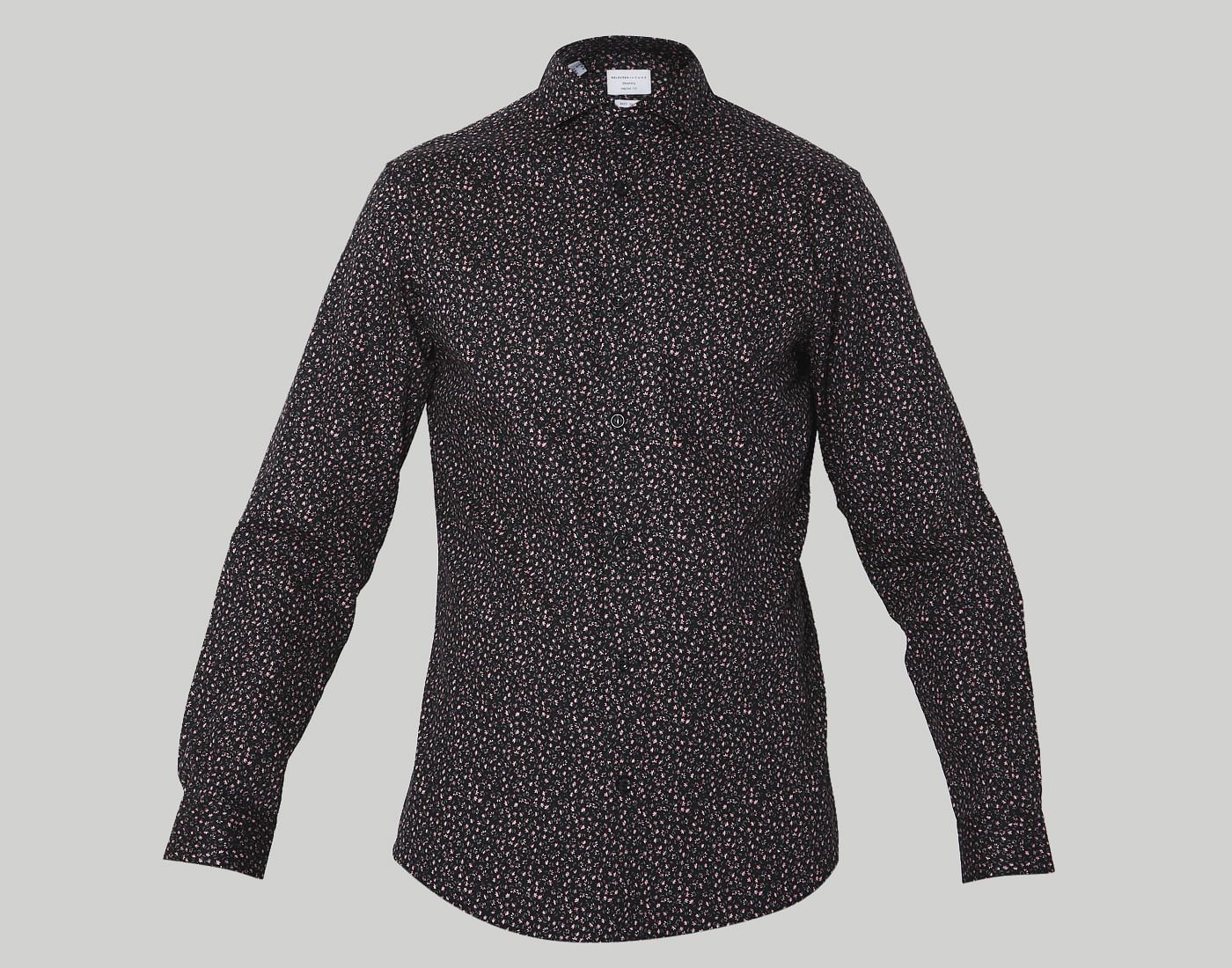 Black Printed Full Sleeves Shirt