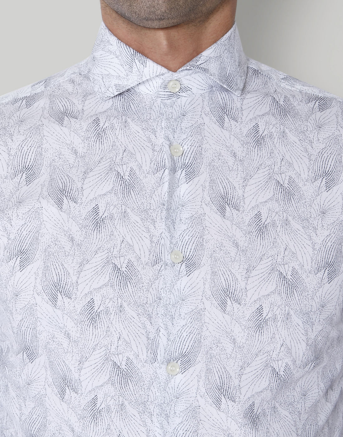 White floral print Full Sleeves Shirt