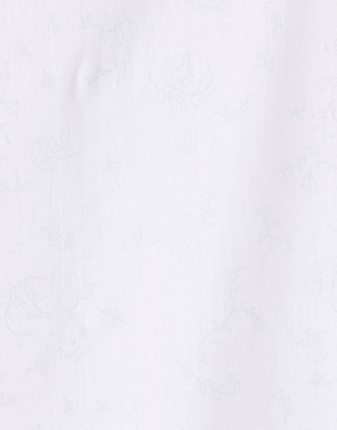 White Floral Print Full Sleeves Shirt
