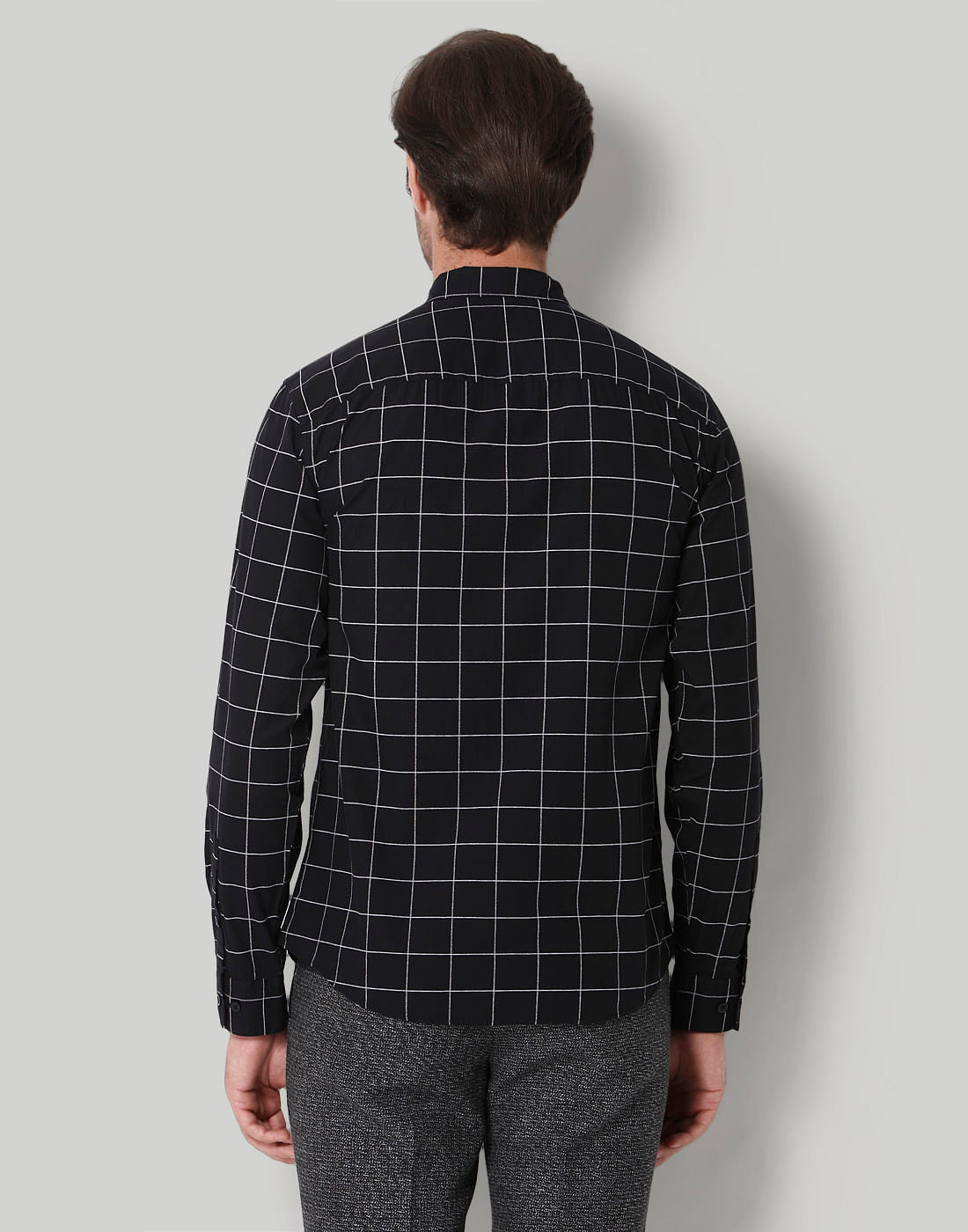 Black Check Full Sleeves Shirt