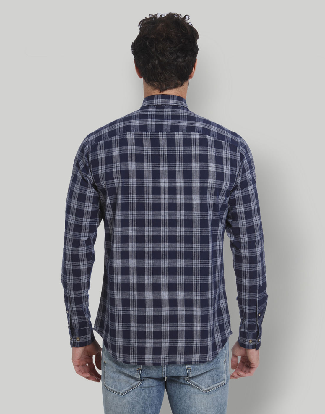 Blue Check Full Sleeves Shirt