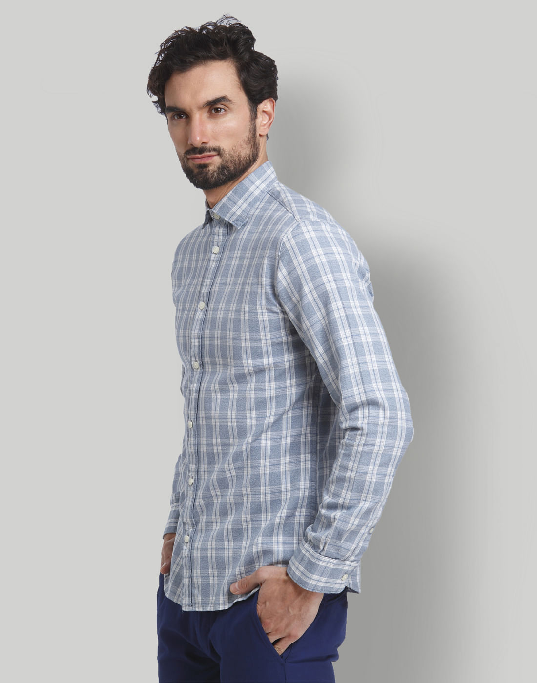 Blue Full Sleeves Shirt