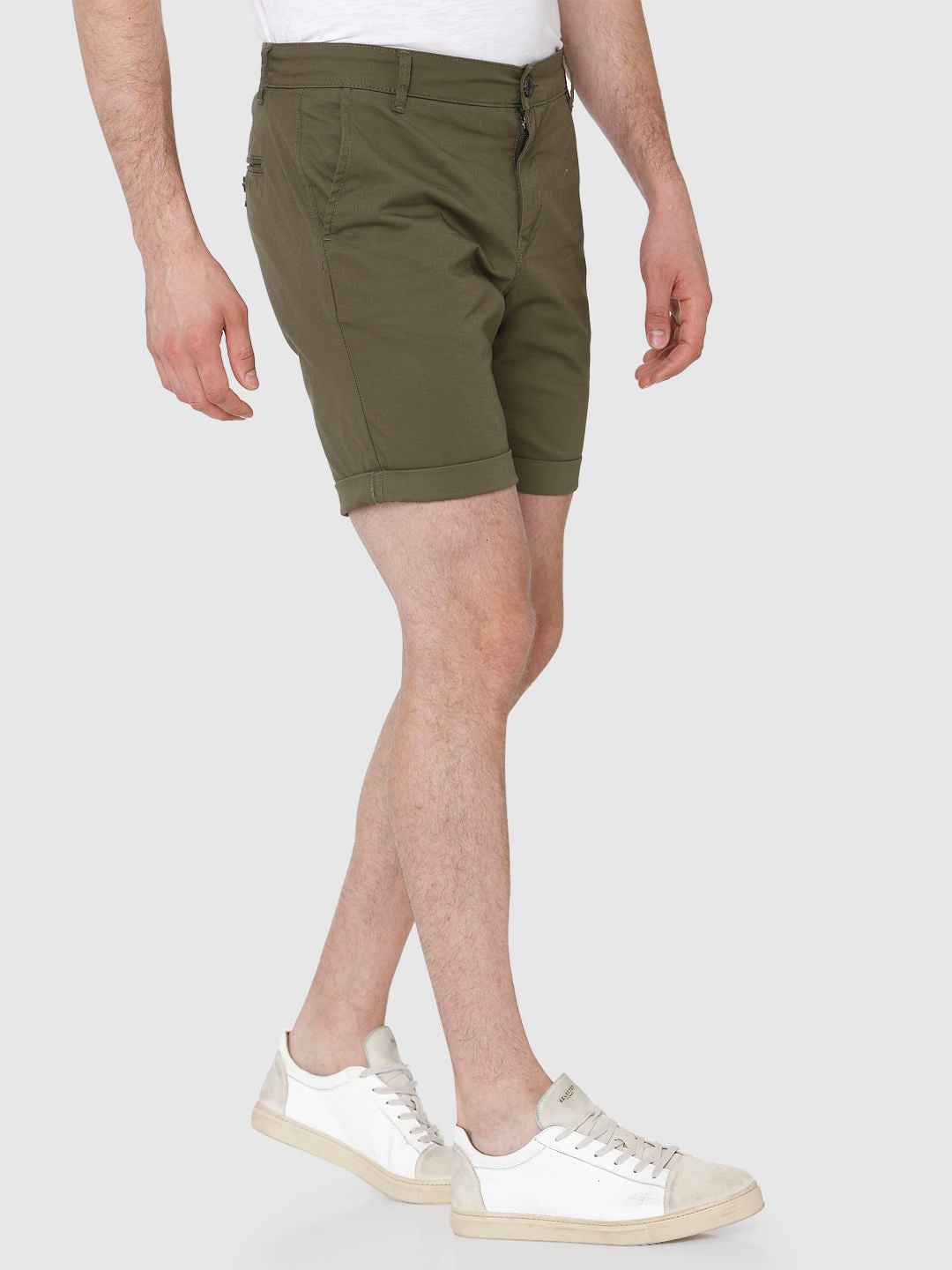 Olive Green Chino Shorts