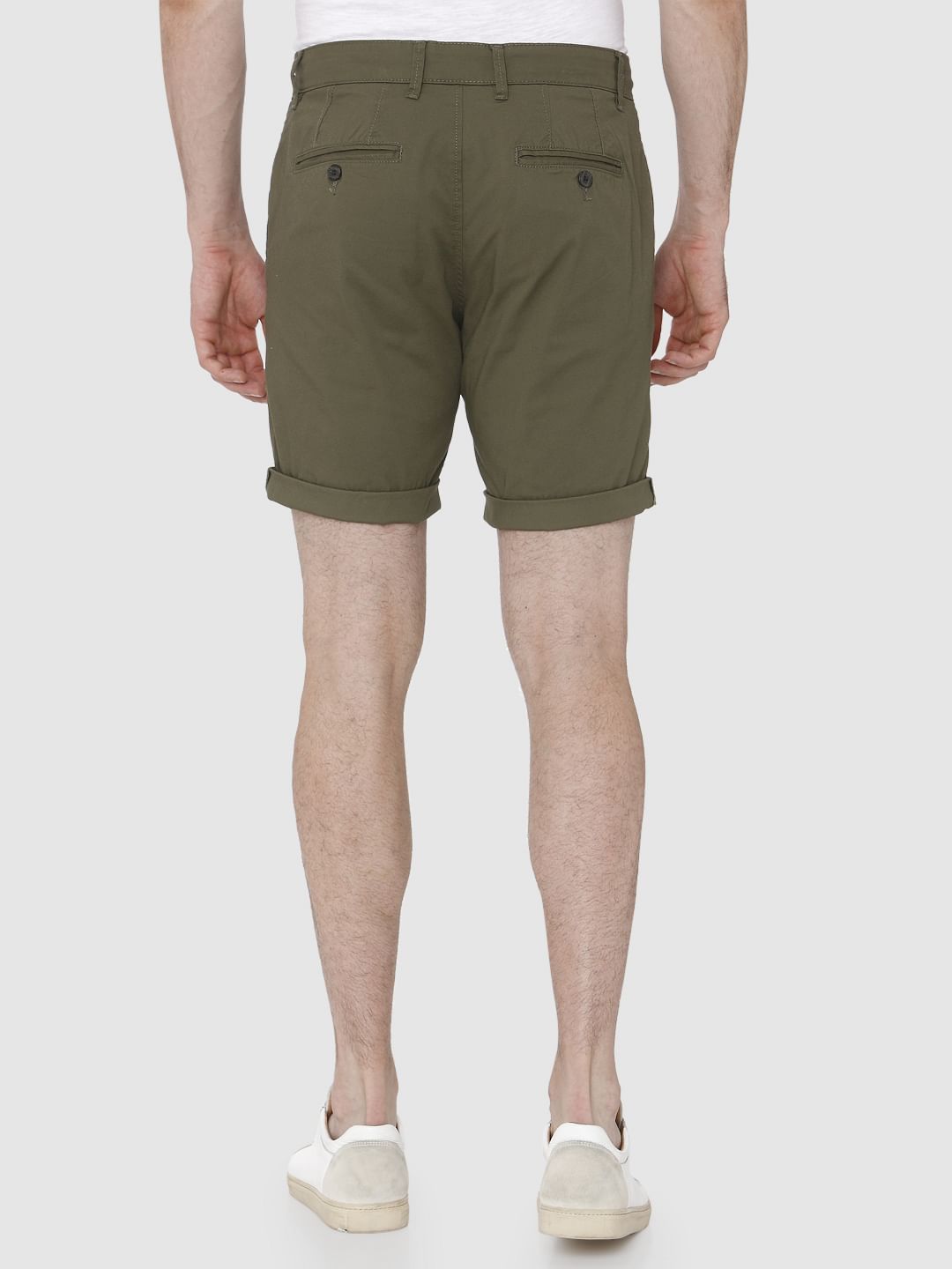 Olive Green Chino Shorts