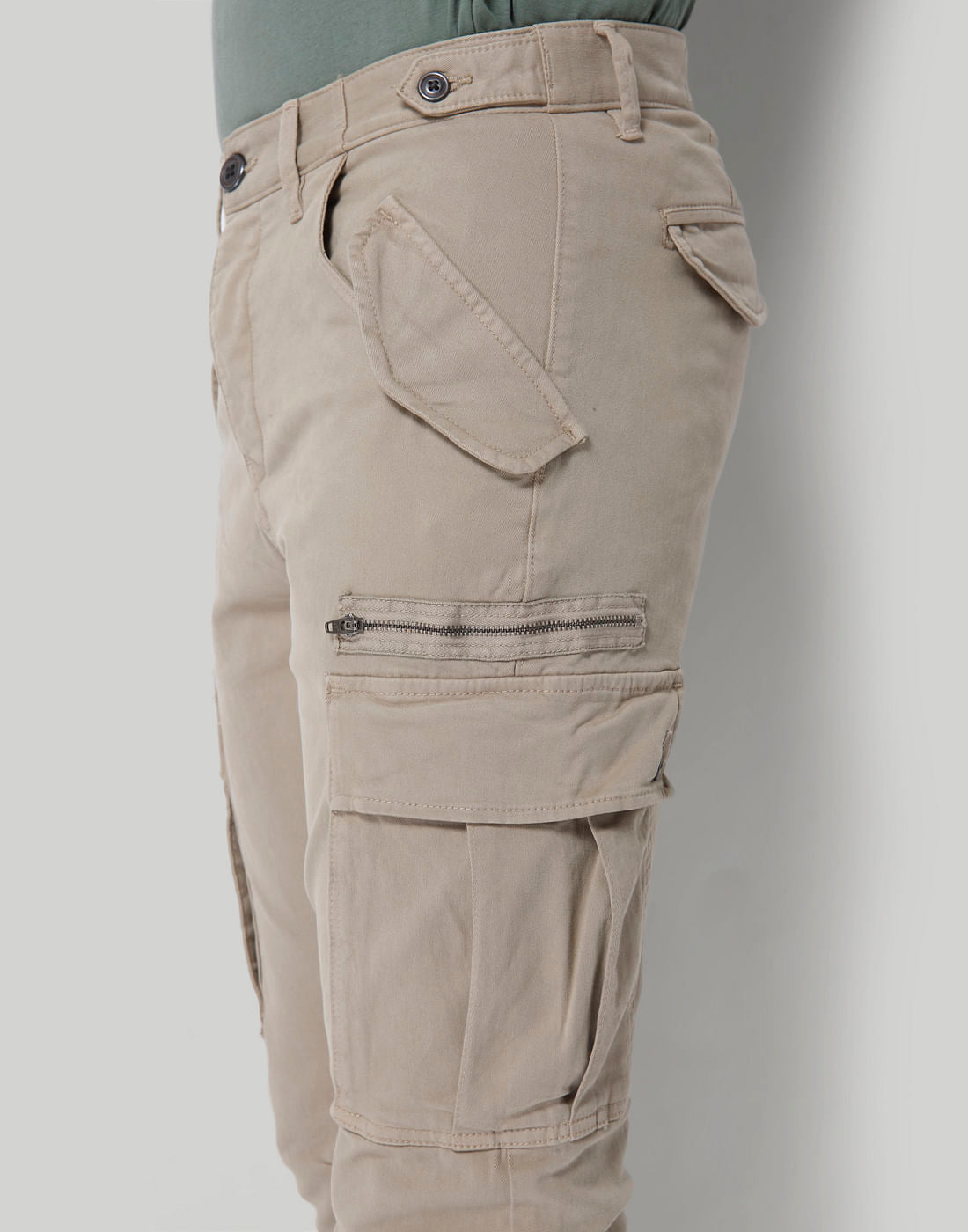 Beige Cargo Pants