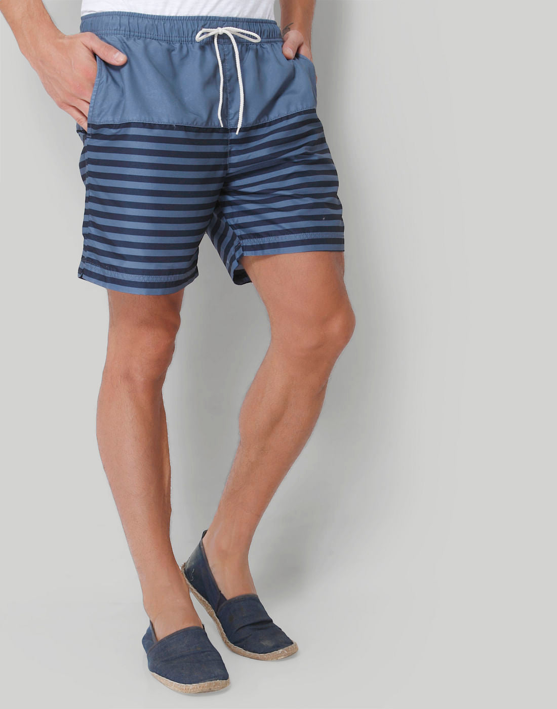 Blue Striped Swimshorts