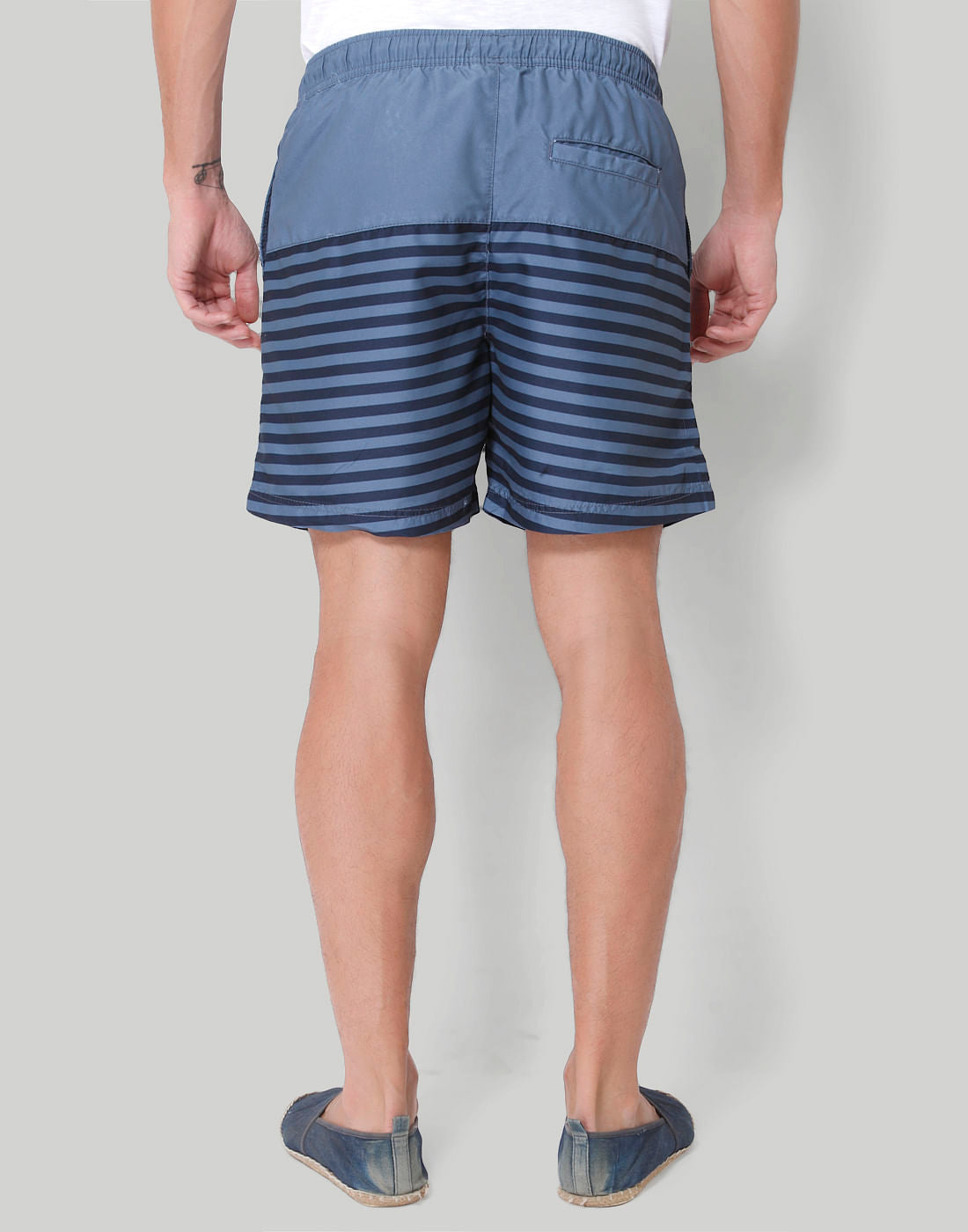 Blue Striped Swimshorts