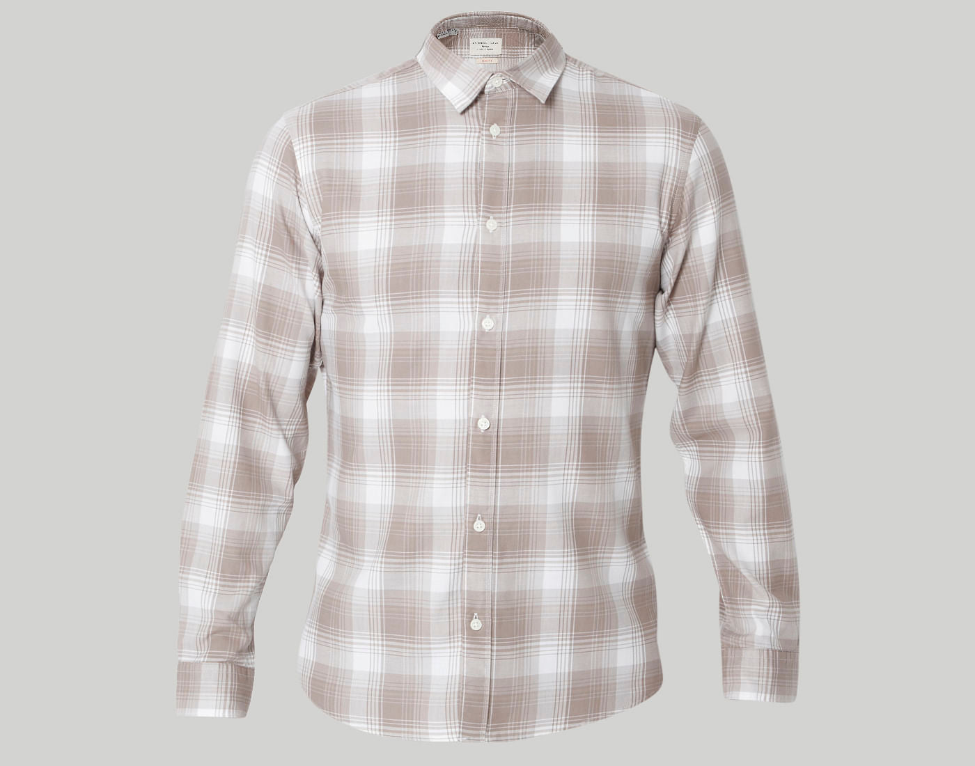 White Check Full Sleeves Shirt