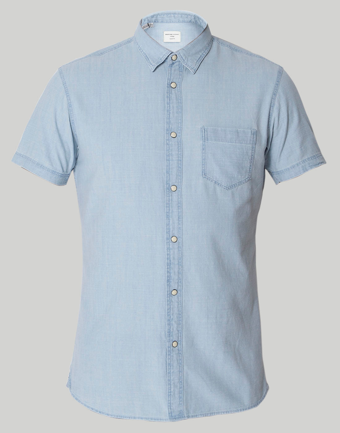 Blue Short Sleeves Shirt
