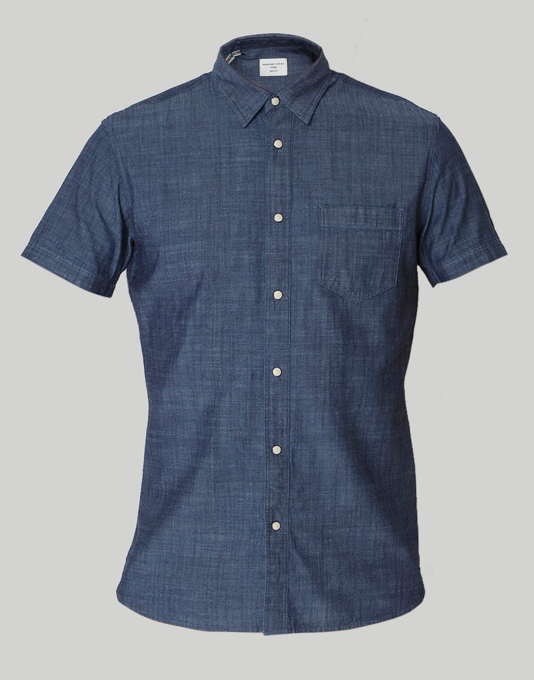 Blue Short Sleeves Shirt