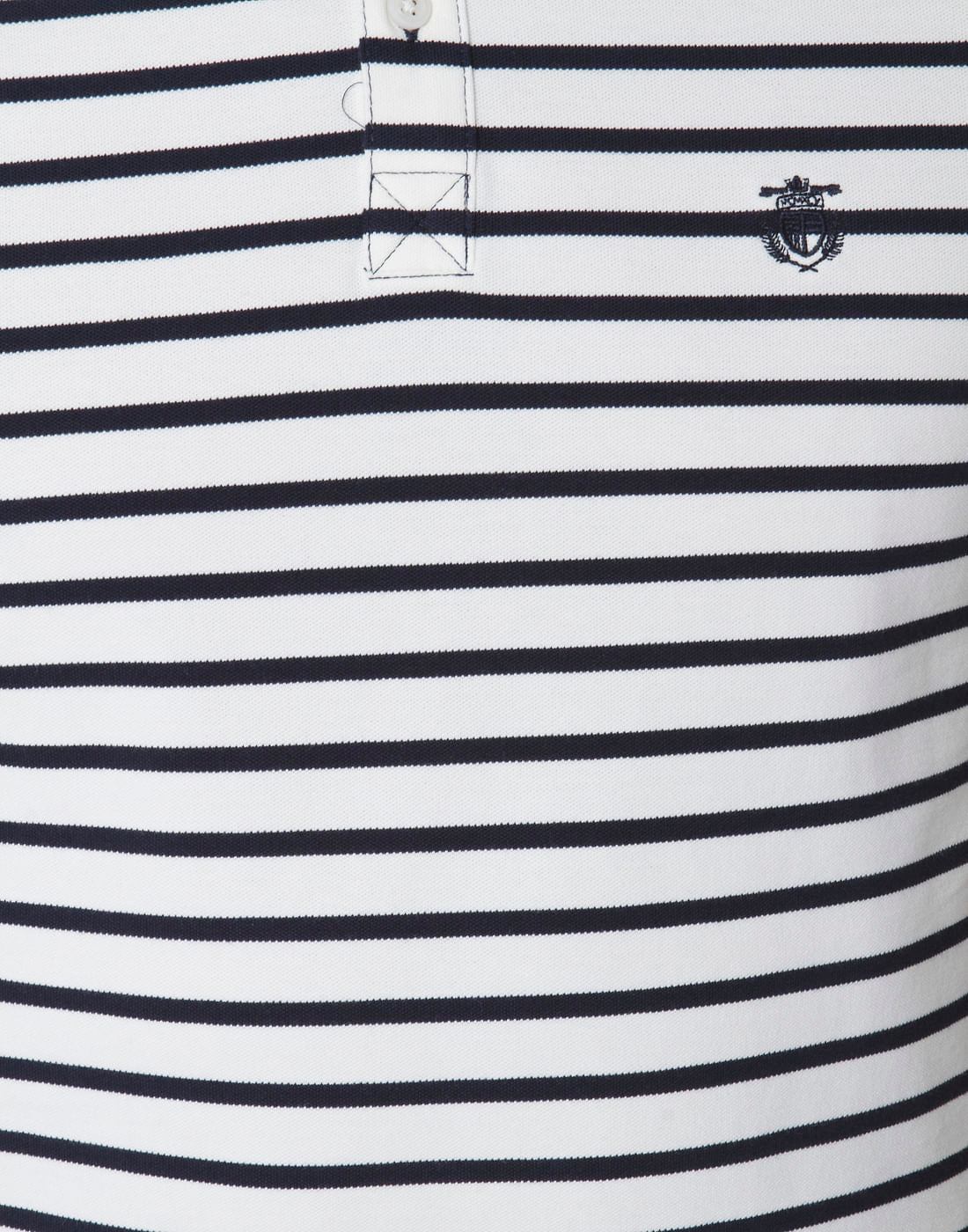 Blue Striped Polo Neck T-Shirt