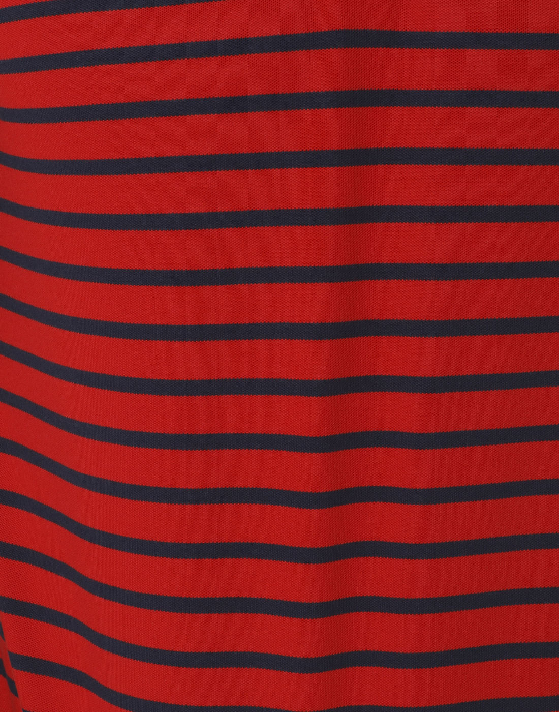 Red Striped Polo Neck T-Shirt