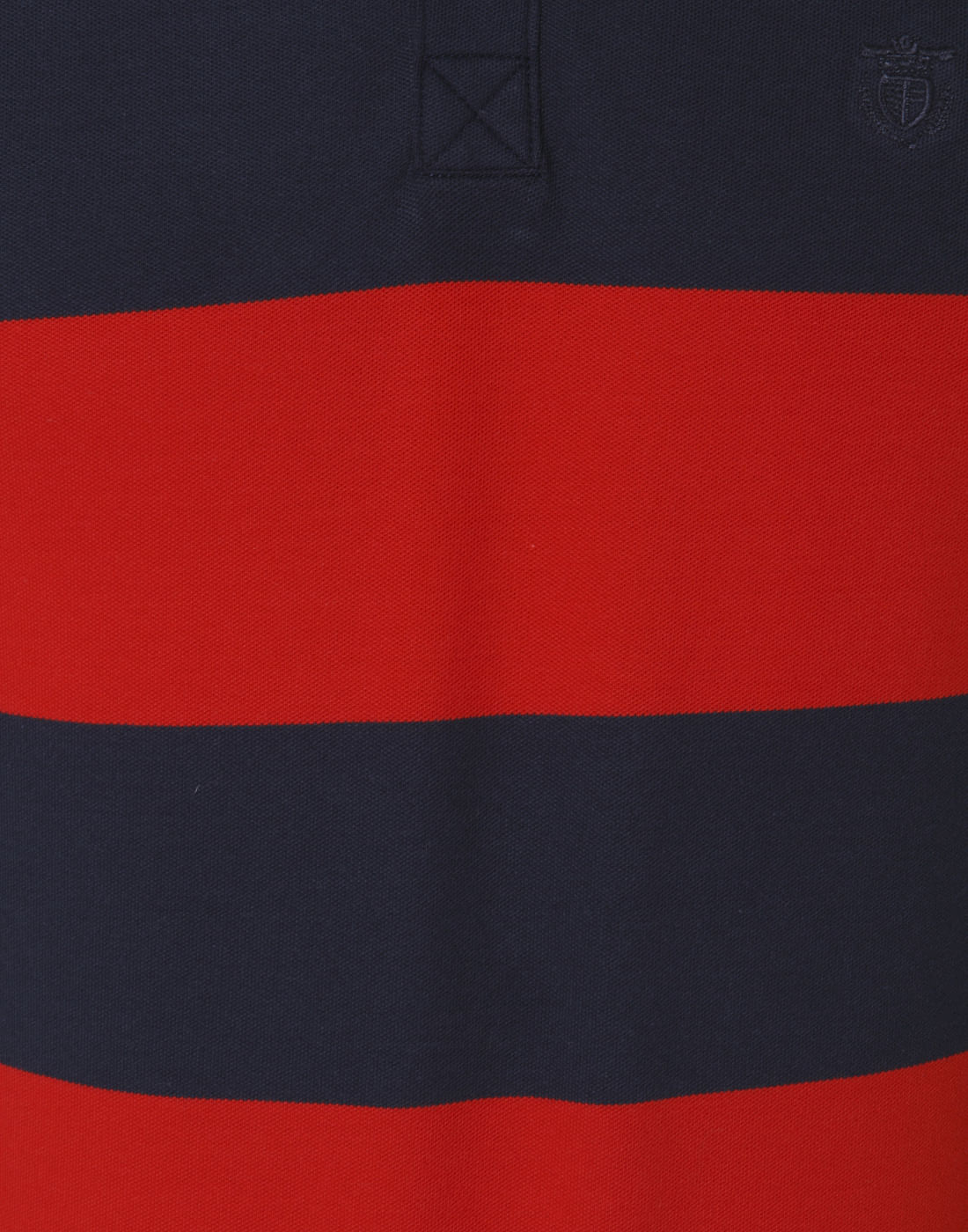 Blue Colourblocked Polo Neck T-Shirt