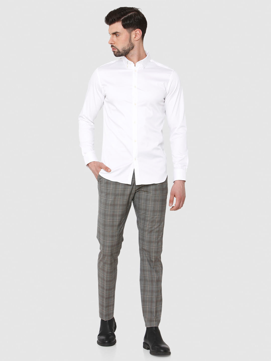 White Formal Full Sleeves Shirt