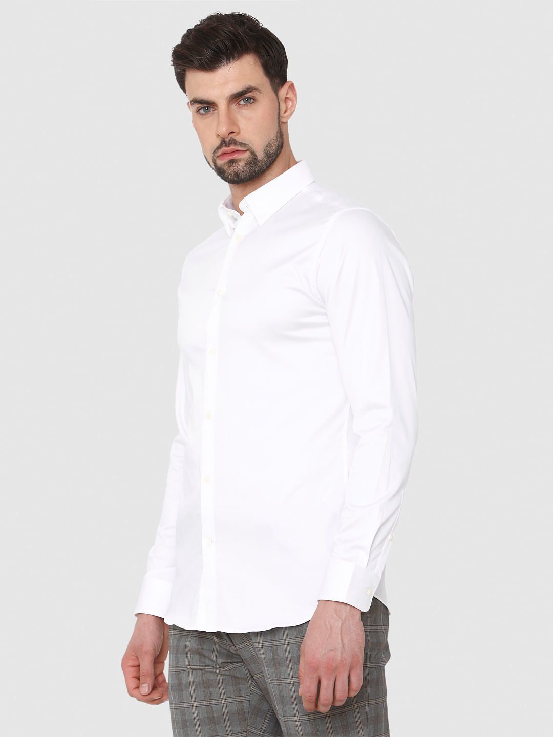 White Formal Full Sleeves Shirt