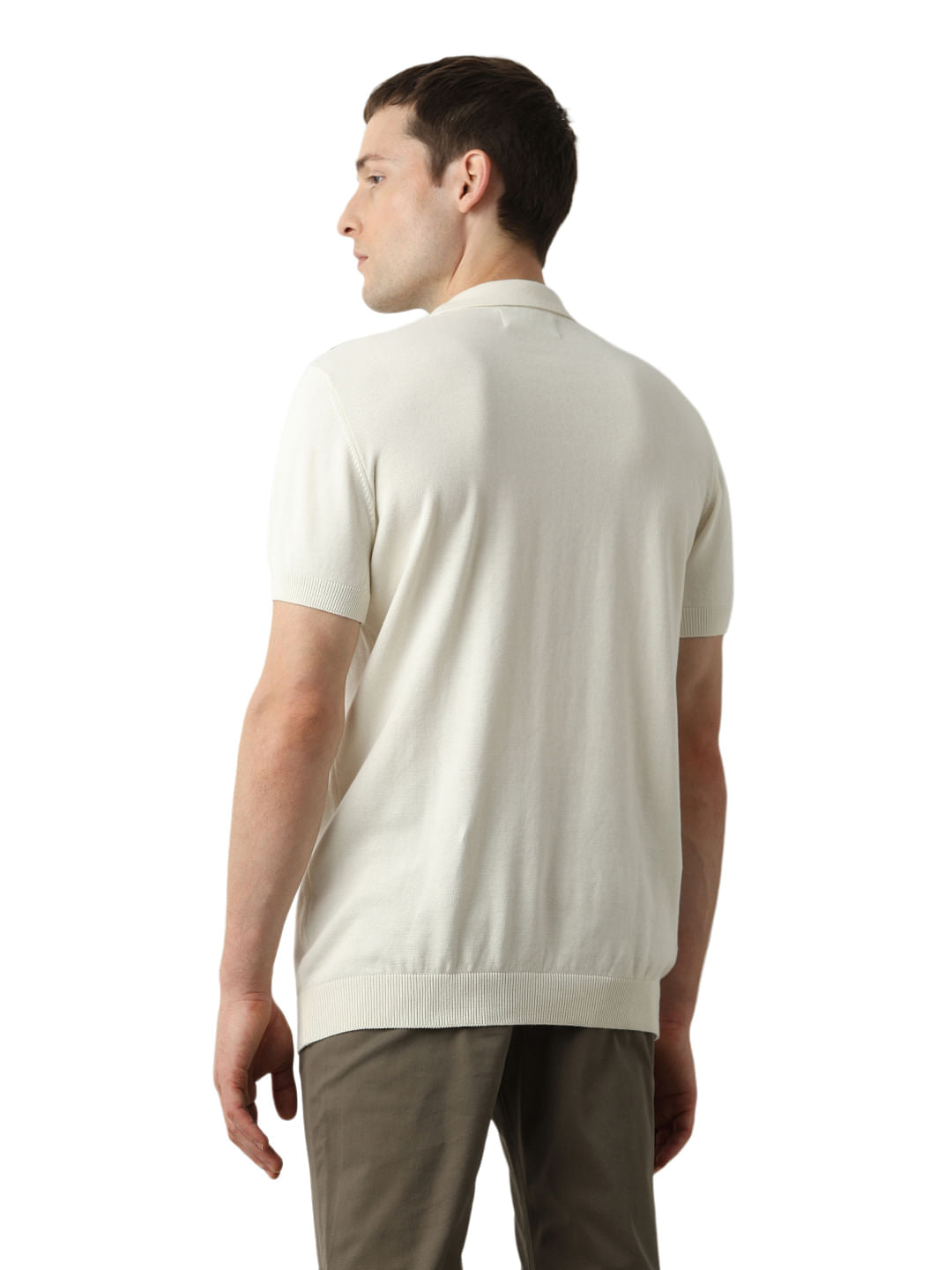 Off-White Colourblocked Knitted Polo