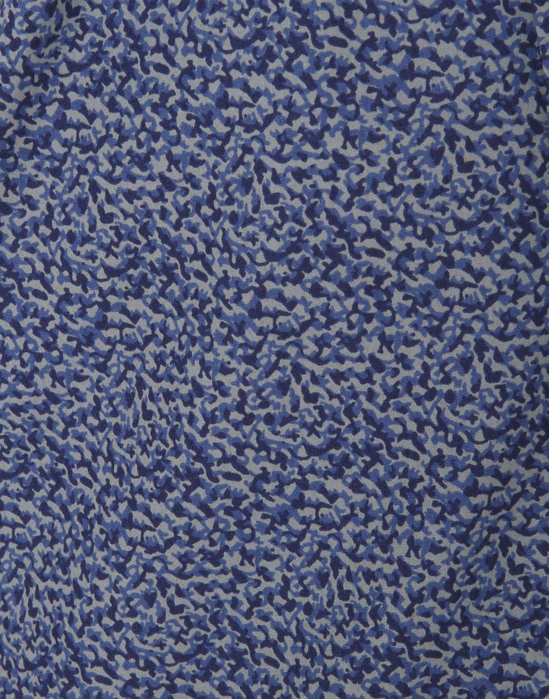 Blue Printed Short Sleeves Shirt