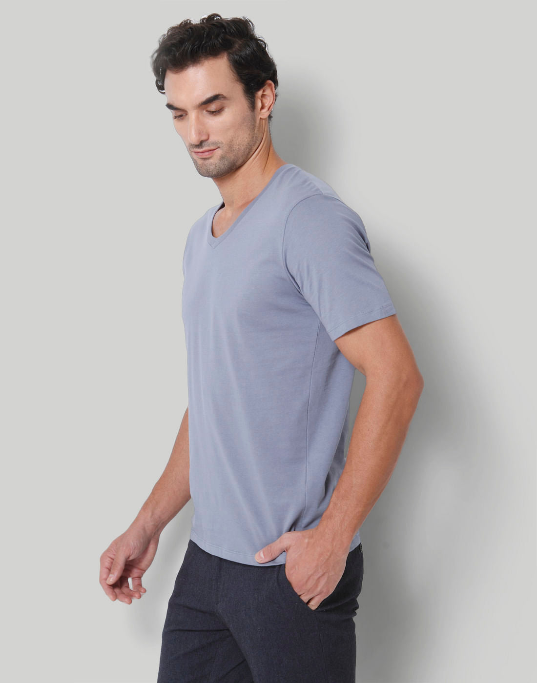 Blue V-Neck T-Shirt
