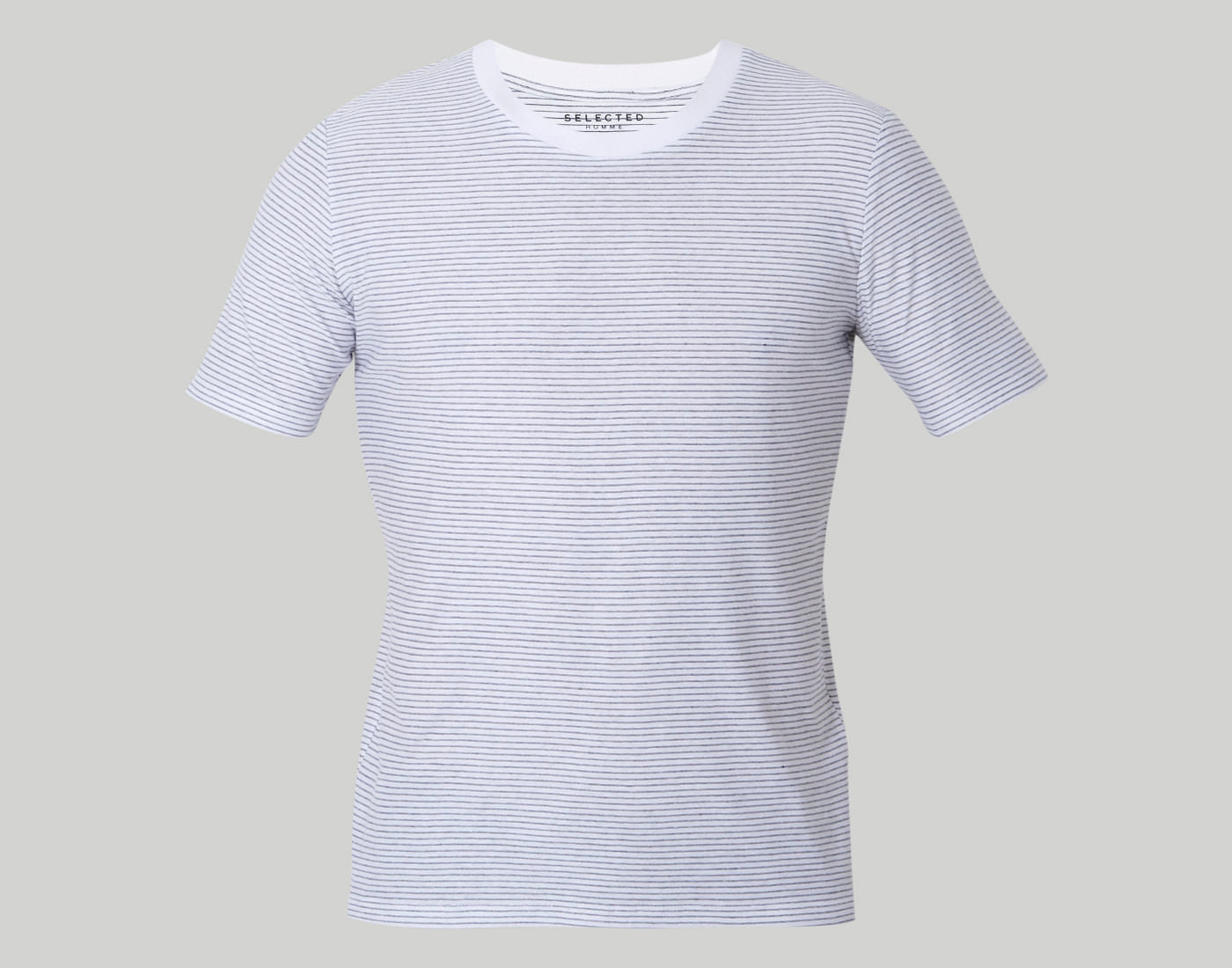 White Striped Crew Neck T-Shirt