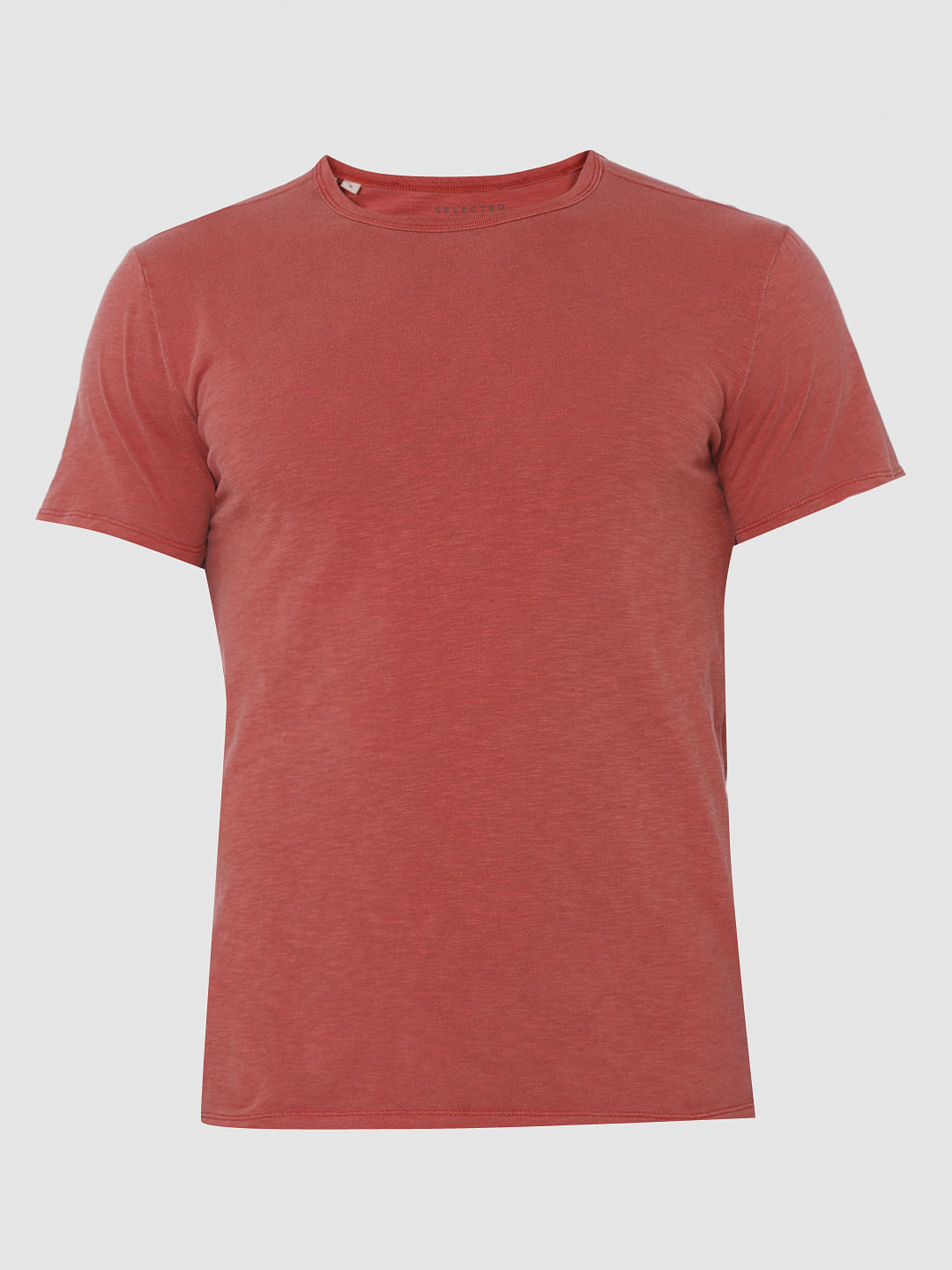 Red Overdyed Crew Neck T-Shirt