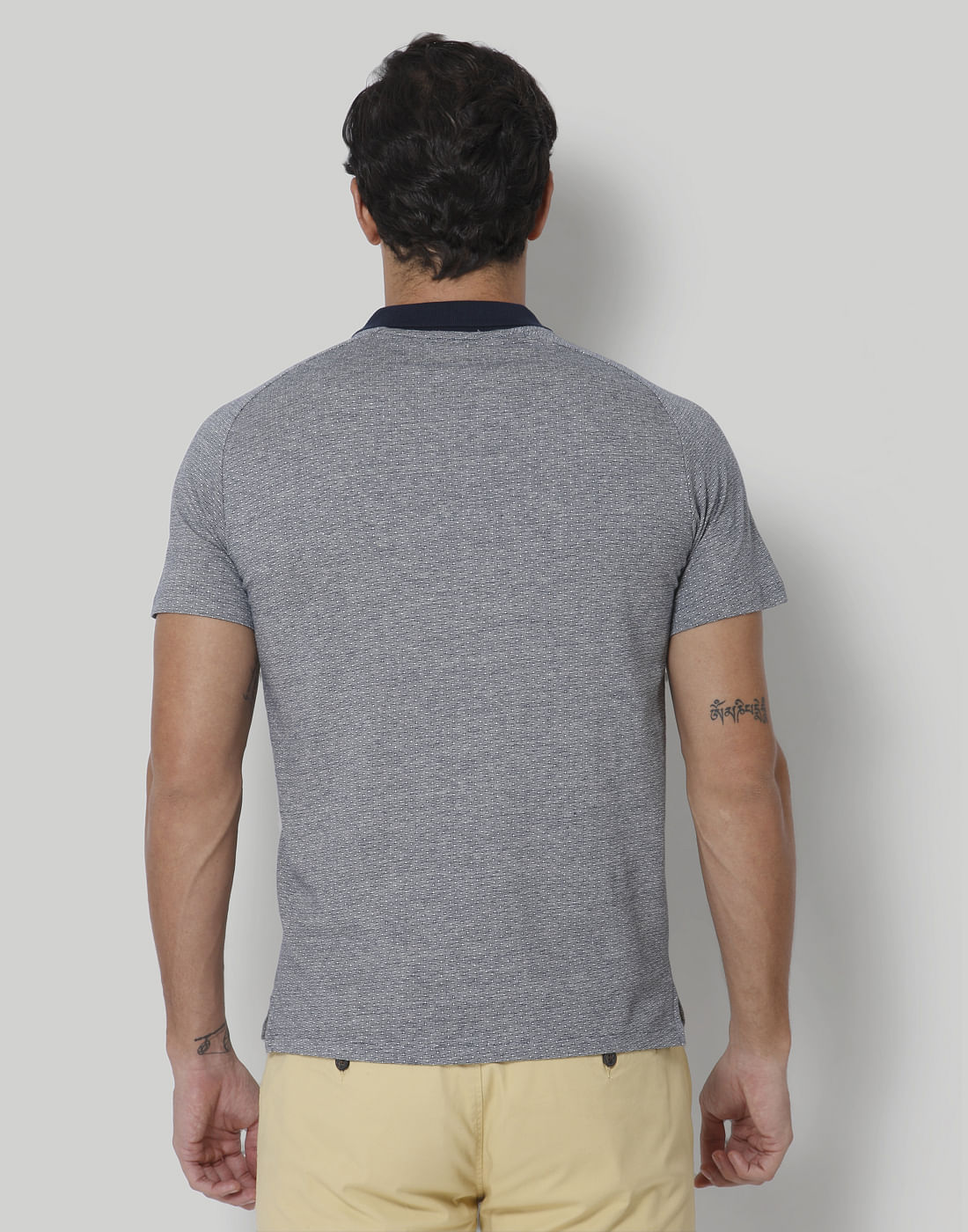 White Polo Neck T-Shirt