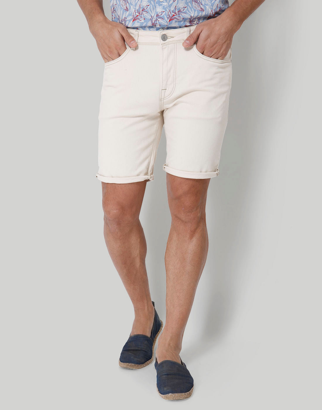 White Denim Shorts