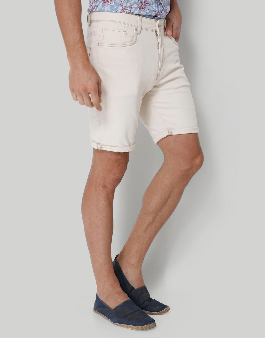 White Denim Shorts