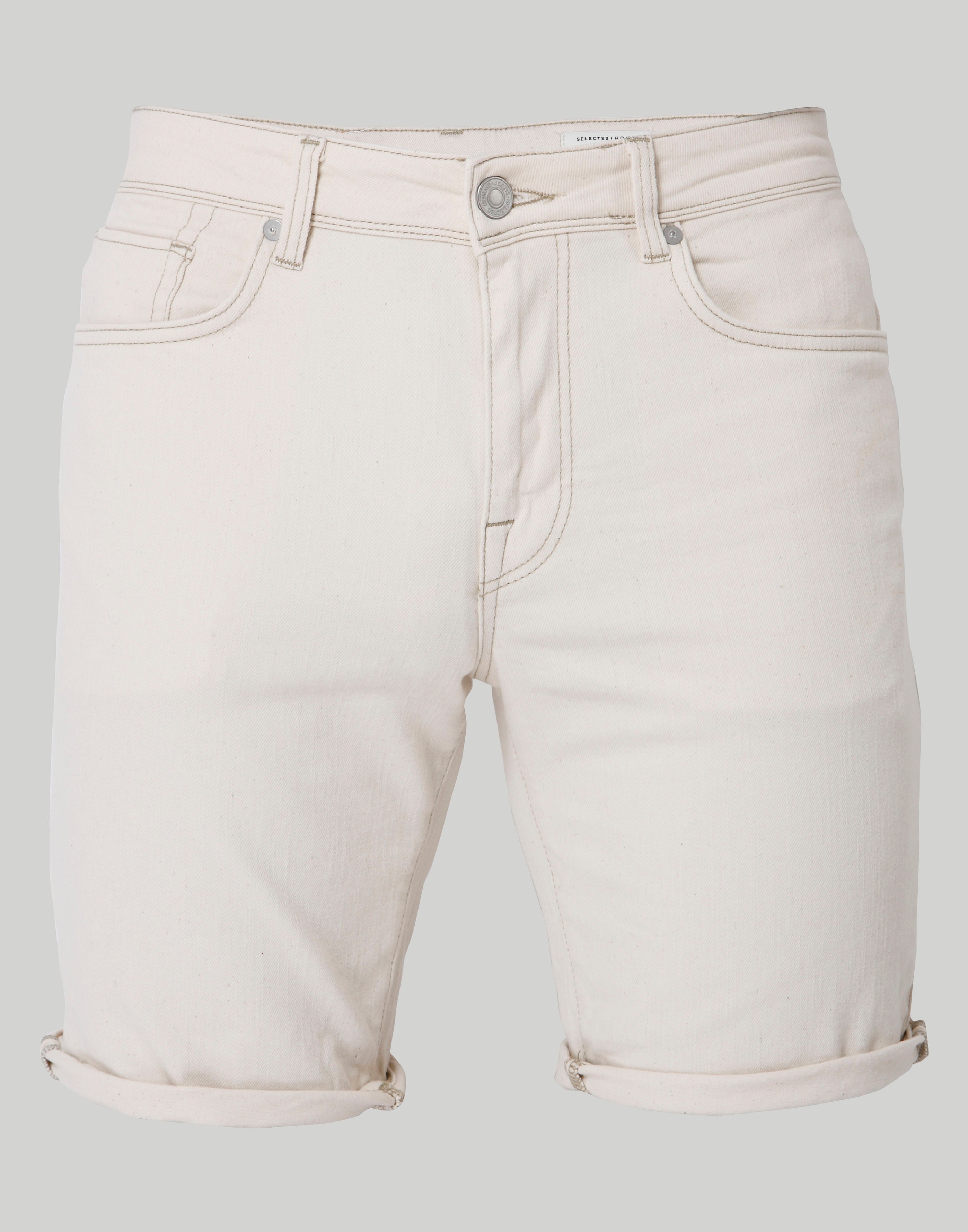 White Denim Shorts