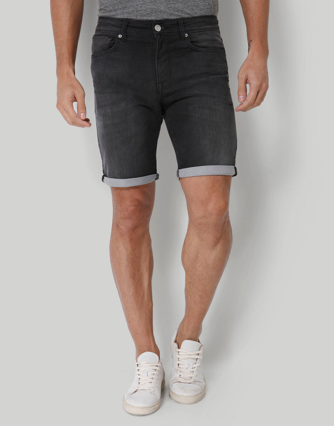 Black Denim Shorts