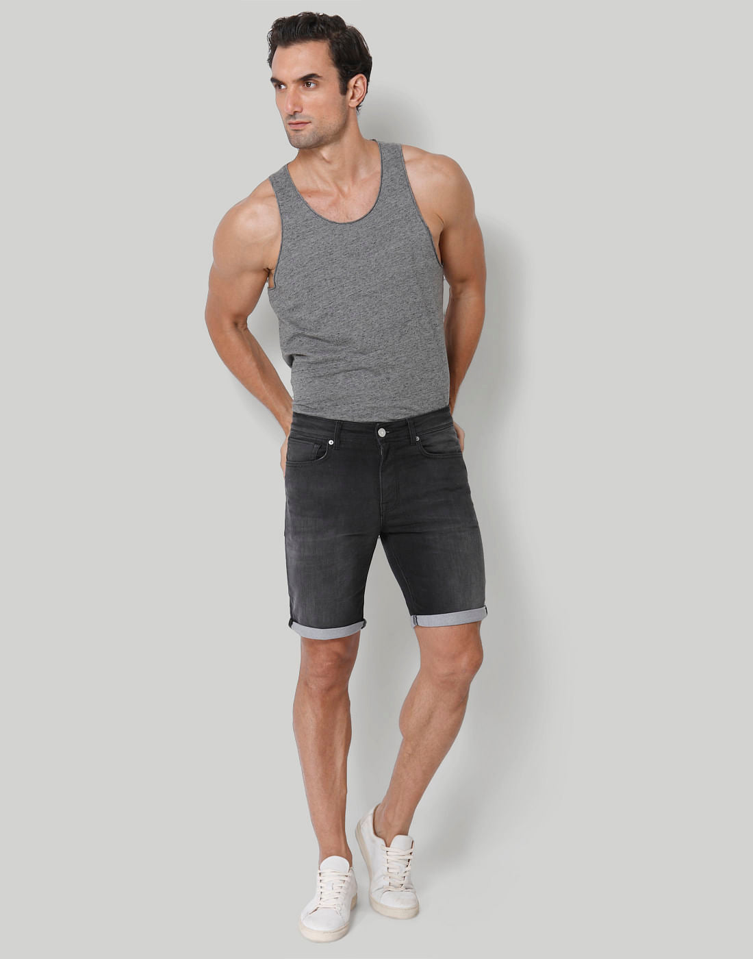 Black Denim Shorts