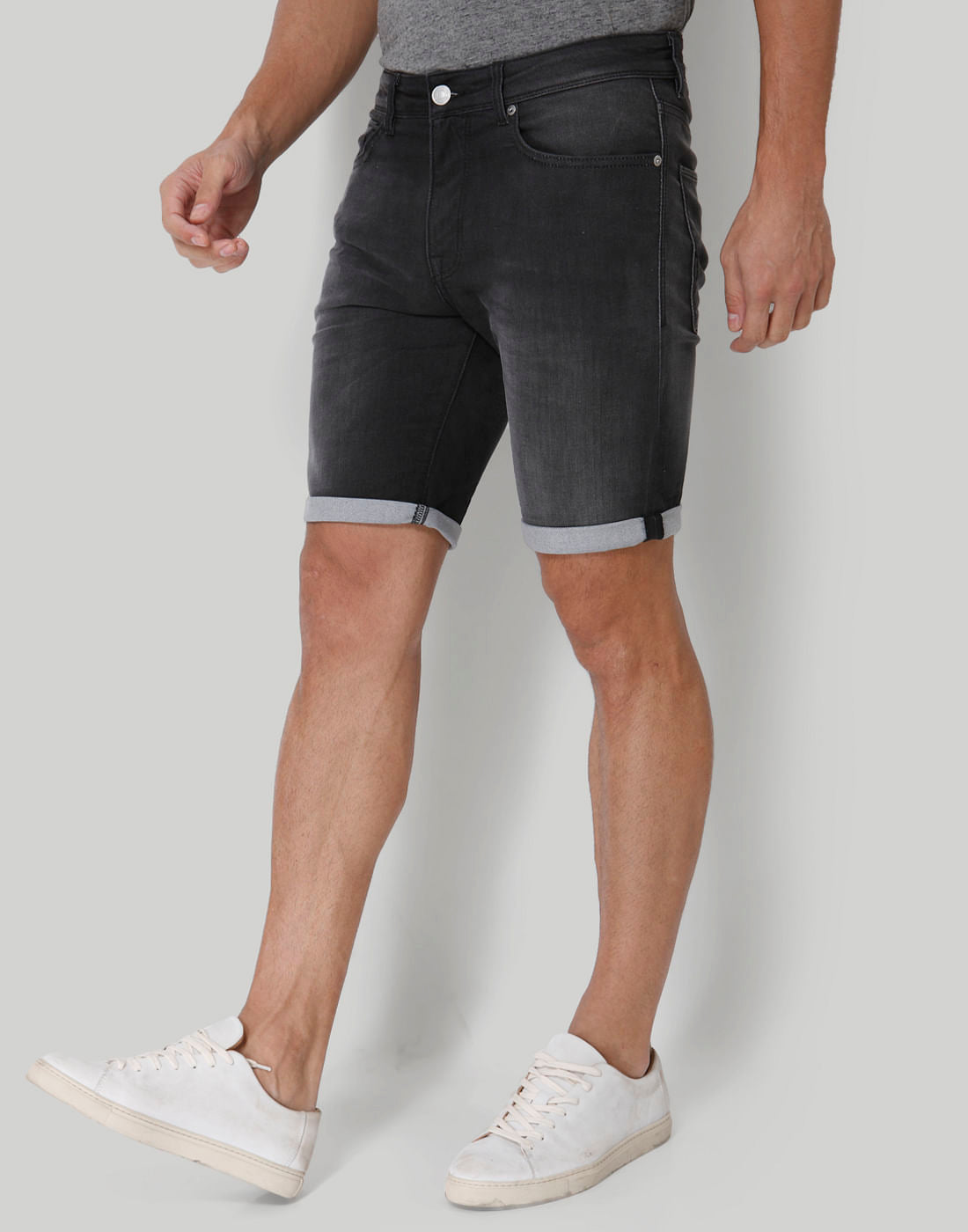 Black Denim Shorts