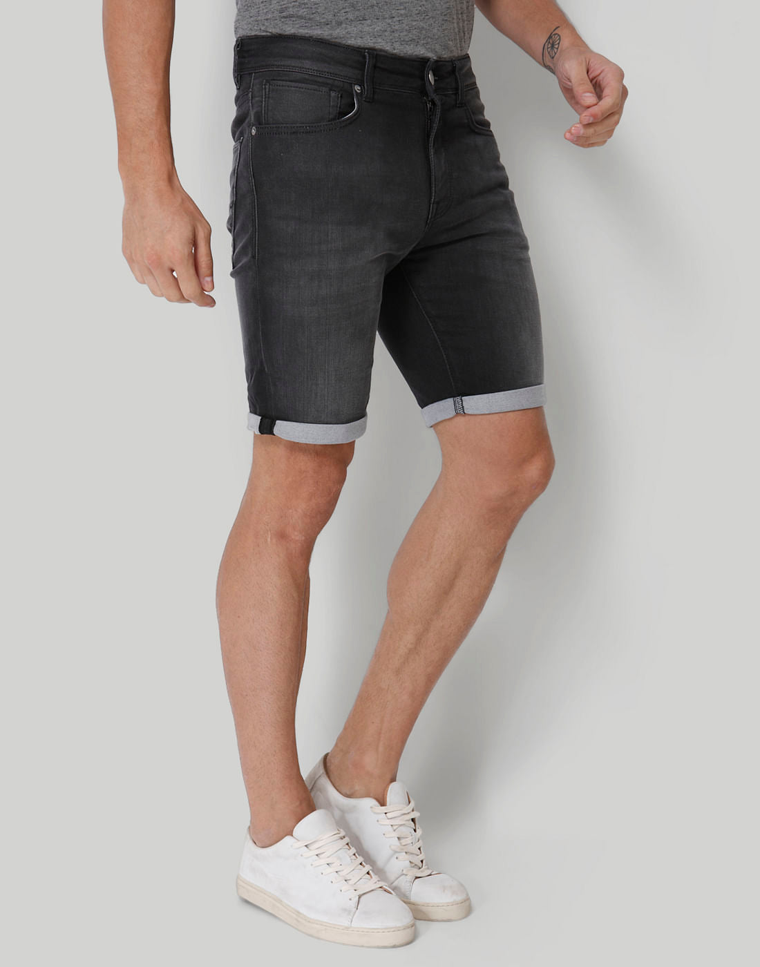 Black Denim Shorts