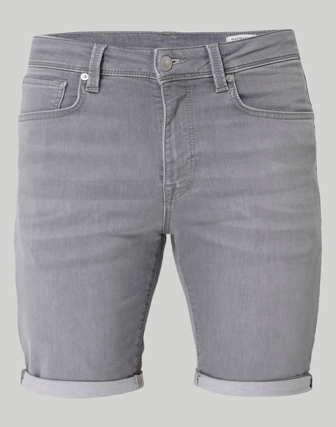 Grey Denim Shorts