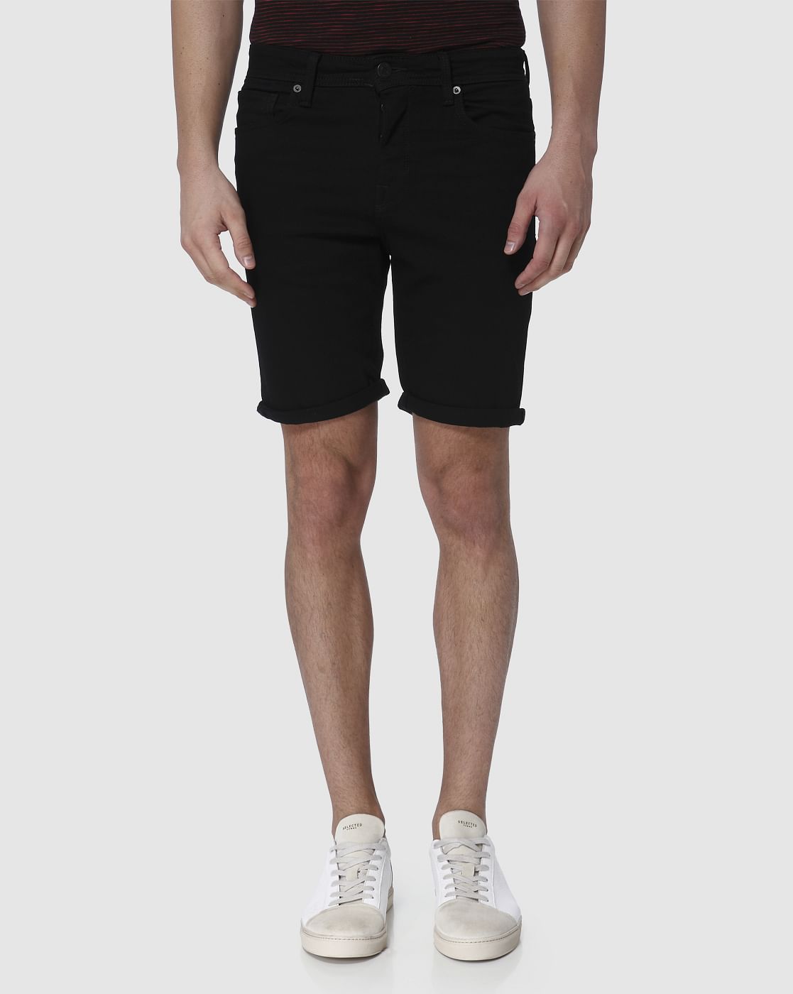 Black Denim Shorts
