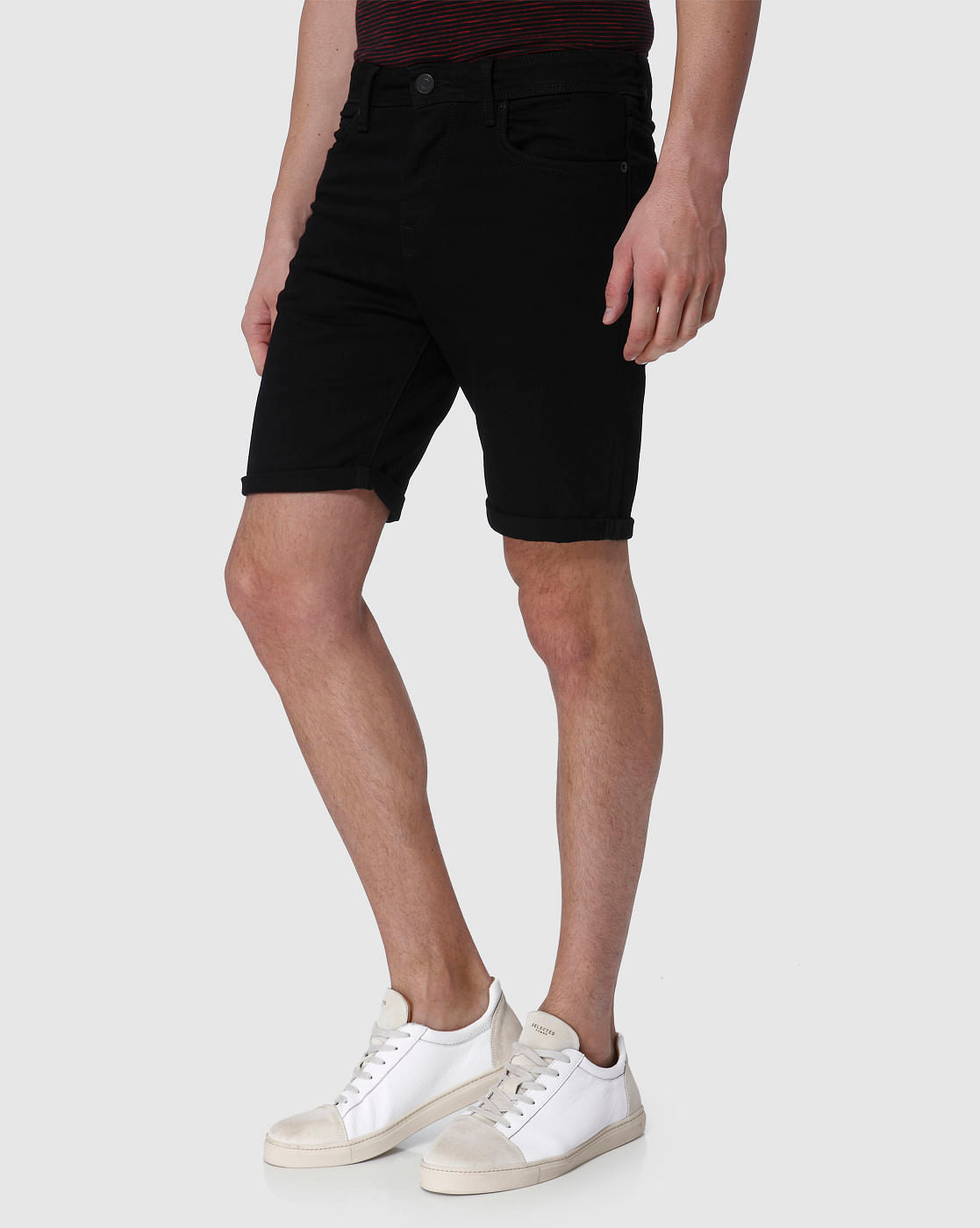 Black Denim Shorts