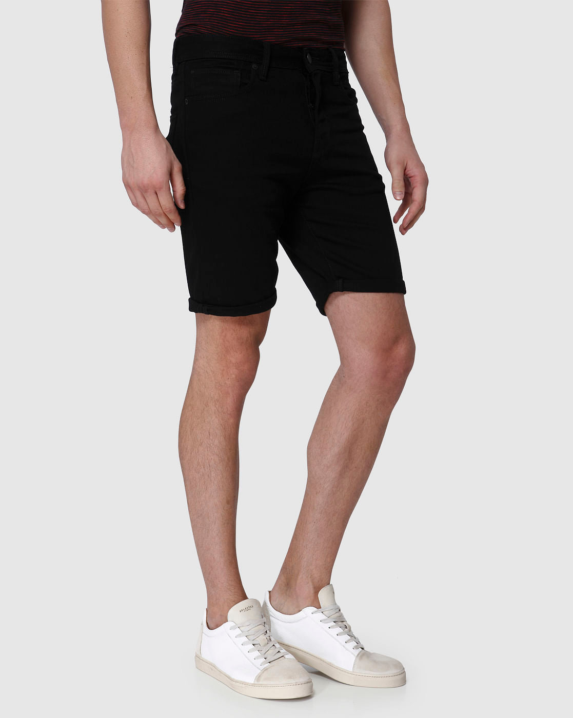 Black Denim Shorts