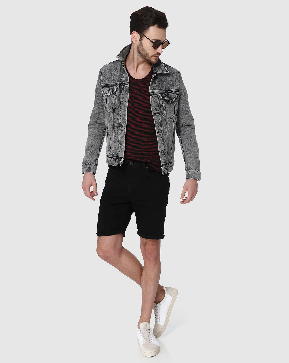 Black Denim Shorts