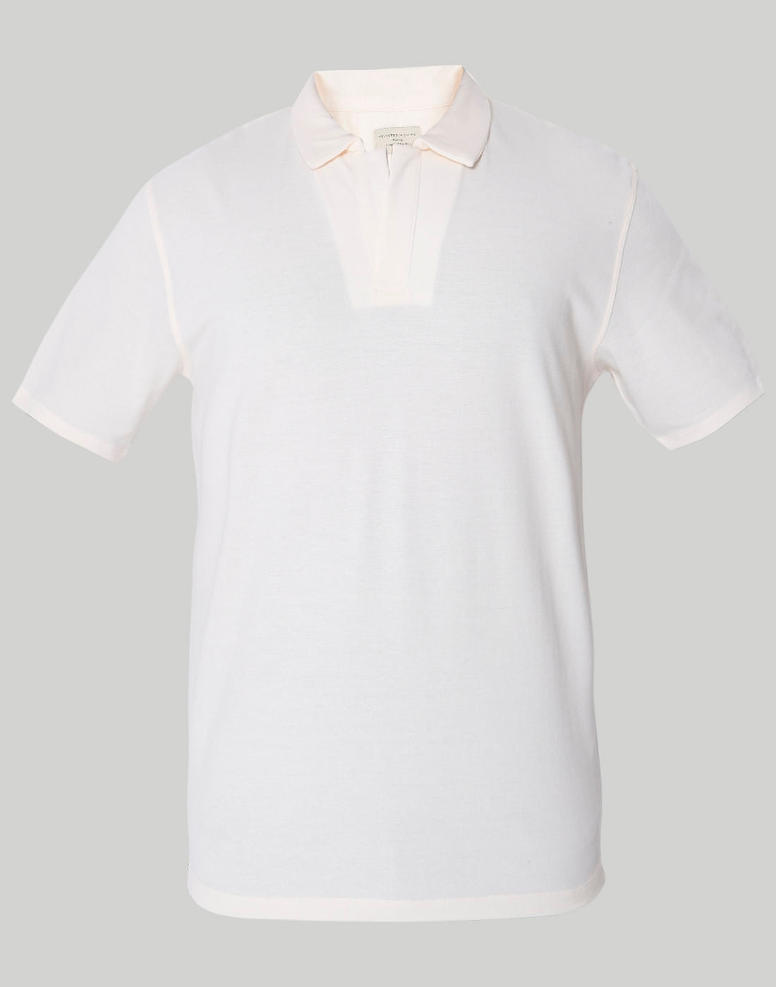 White Polo Neck T-Shirt