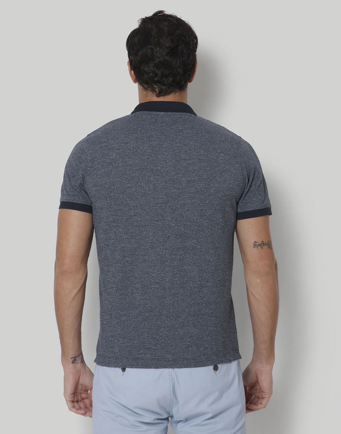 Blue Polo Neck T-Shirt
